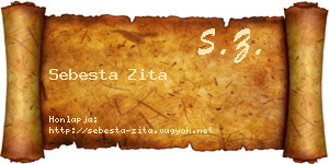 Sebesta Zita névjegykártya