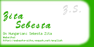 zita sebesta business card